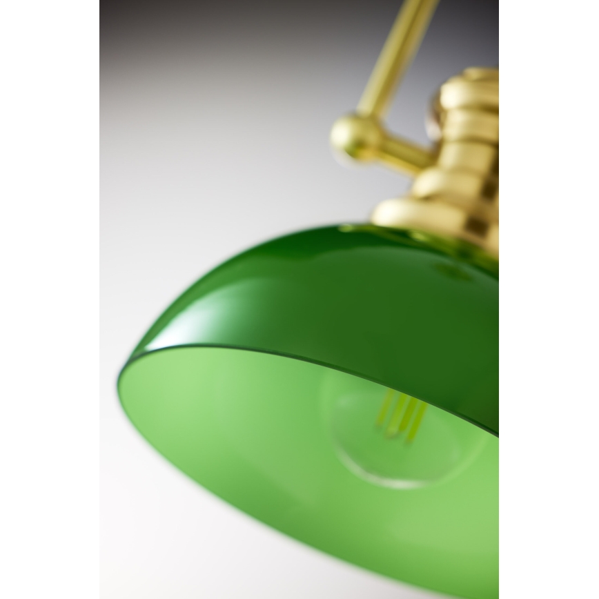 Jupiter 2073 - hanglamp met stang PLATINO 1xE27/15W/230V groen/goud
