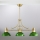 Jupiter 2074 - Hanglamp met staaf PLATINO 3xE27/15W/230V groen/goud