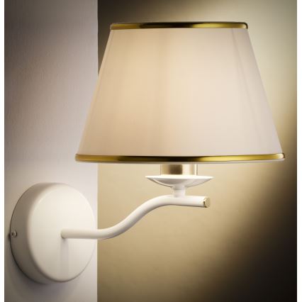Jupiter 2086 - Applique murale SAMBA 1xE27/15W/230V blanche/dorée