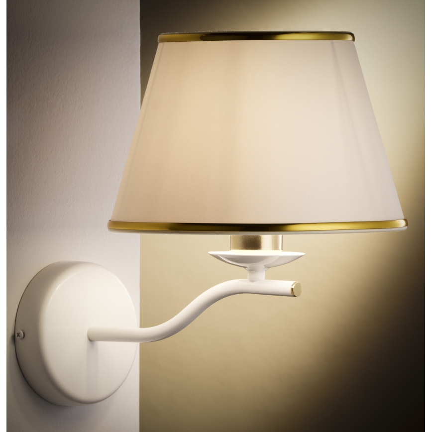 Jupiter 2086 - Applique murale SAMBA 1xE27/15W/230V blanche/dorée