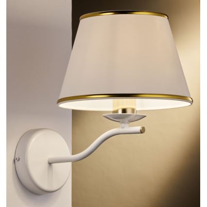 Jupiter 2086 - Applique murale SAMBA 1xE27/15W/230V blanche/dorée