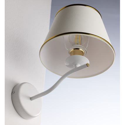 Jupiter 2086 - Applique murale SAMBA 1xE27/15W/230V blanche/dorée