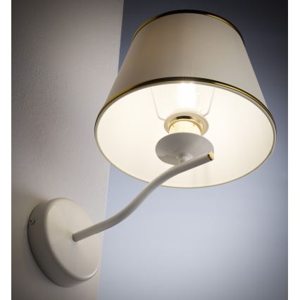 Jupiter 2086 - Applique murale SAMBA 1xE27/15W/230V blanche/dorée
