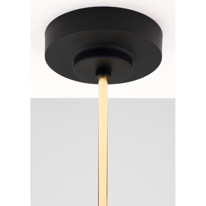 Jupiter 2088 - Kroonluchter met stang RAMIREZ 5xE27/15W/230V goud/zwart