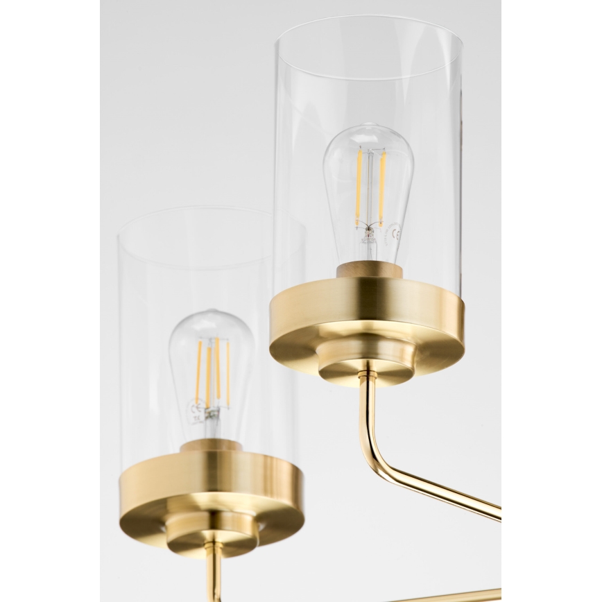 Jupiter 2088 - Lustre sur tige RAMIREZ 5xE27/15W/230V doré/noir