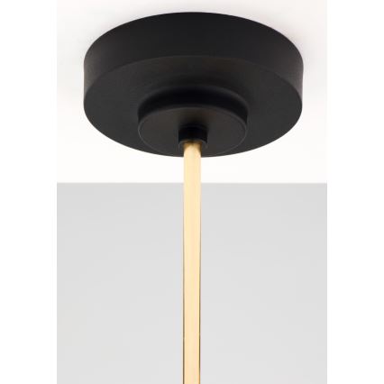 Jupiter 2089 - Kroonluchter met stang RAMIREZ 6xE27/15W/230V goud/zwart