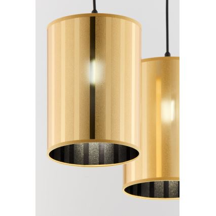Jupiter 2091 - Hanglamp aan kabel CORTINA 2xE27/15W/230V goud/zwart