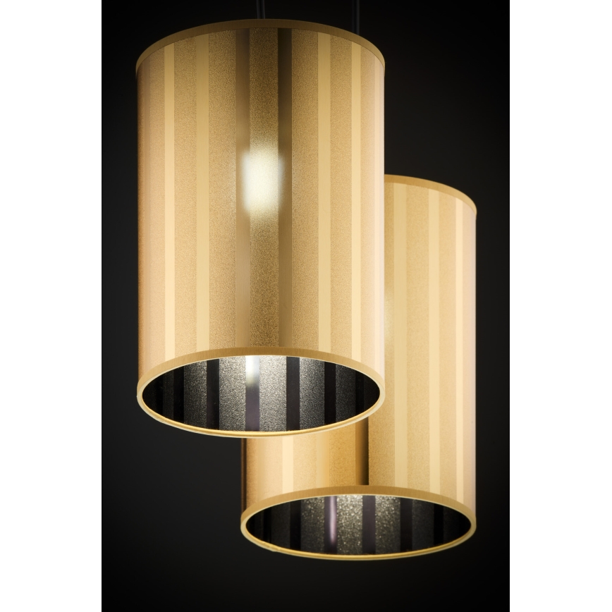 Jupiter 2091 - Hanglamp aan kabel CORTINA 2xE27/15W/230V goud/zwart
