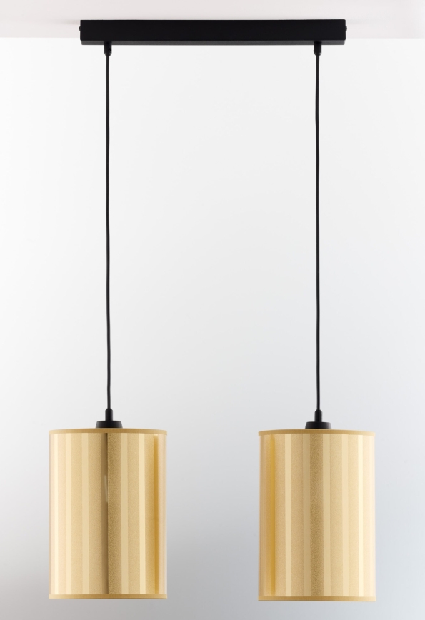 Jupiter 2091 - Suspension CORTINA sur câble 2xE27/15W/230V doré/noir