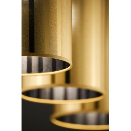 Jupiter 2092 - Hanglamp aan kabel CORTINA 3xE27/15W/230V goud/zwart