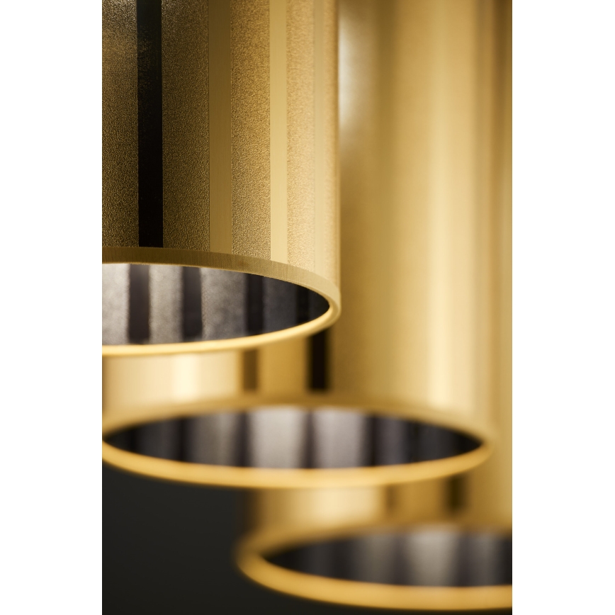 Jupiter 2092 - Hanglamp aan kabel CORTINA 3xE27/15W/230V goud/zwart