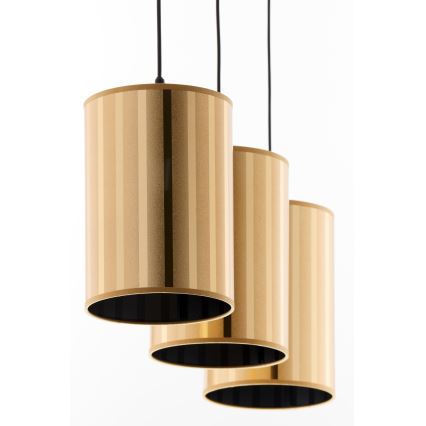 Jupiter 2092 - Suspension sur câble CORTINA 3xE27/15W/230V doré/noir