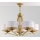 Jupiter 2110 - Hanglamp met staaf KASZMIR 5xE27/15W/230V wit/goud/marmerdecor