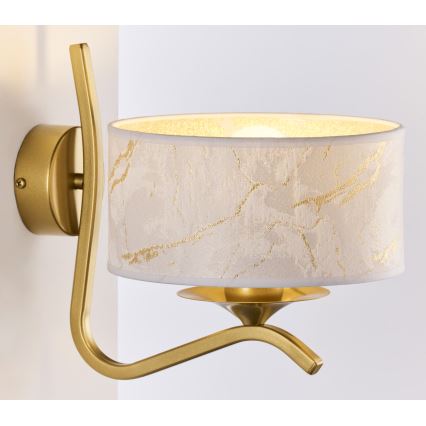 Jupiter 2111 - Applique murale KASZMIR 1xE27/15W/230V blanc/doré/décor marbre