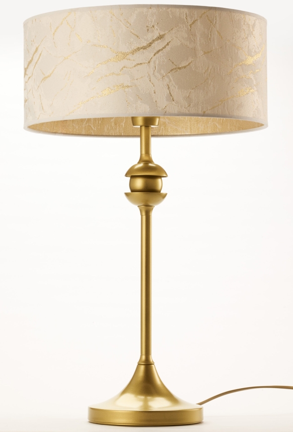 Jupiter 2112 - Lampe de table KASZMIR 1xE27/15W/230V blanche/dorée/décor marbre