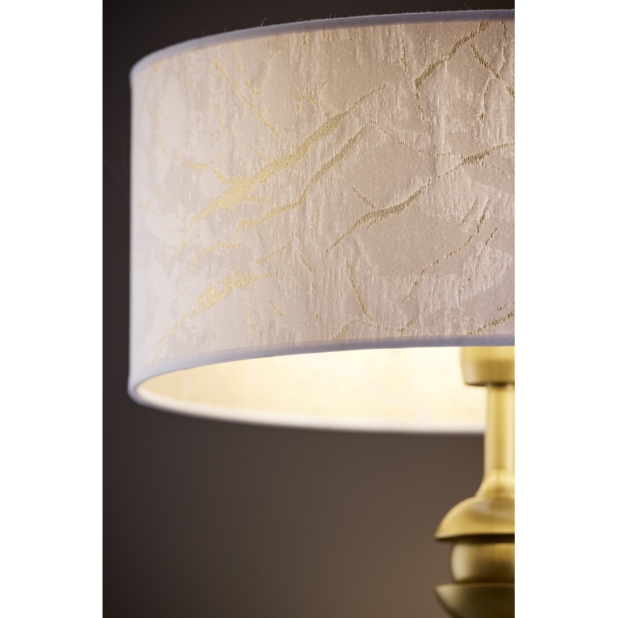 Jupiter 2112 - Lampe de table KASZMIR 1xE27/15W/230V blanche/dorée/décor marbre