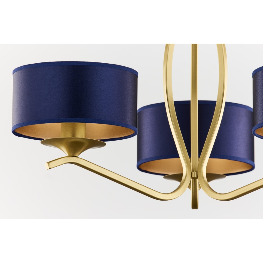 Jupiter 2113 - KASZMIR staafkroonluchter 3xE27/15W/230V blauw/goud