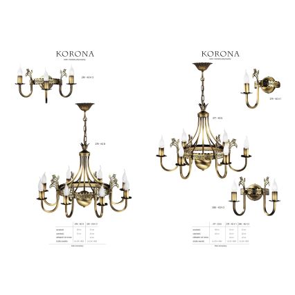 Jupiter 280 - KO K 2 - Applique murale KORONA 2xE14/40W/230V