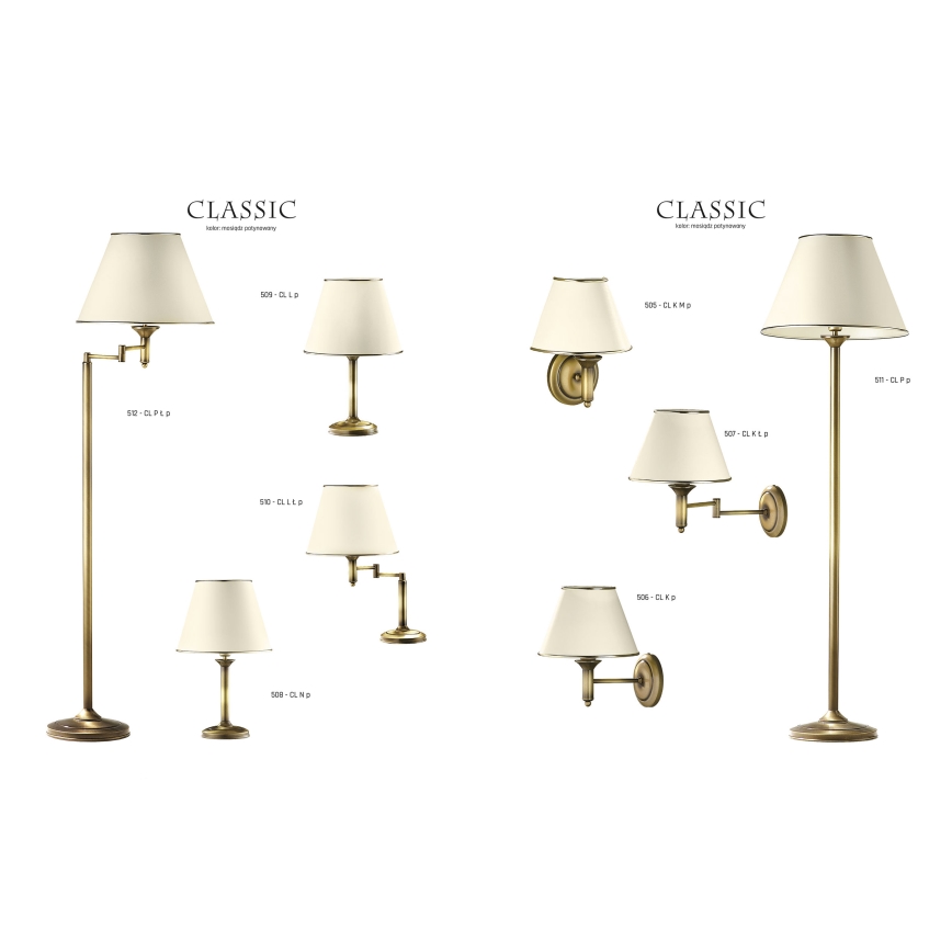 Jupiter 505 CL K M p - Wandlamp CLASSIC E27/60W/230V