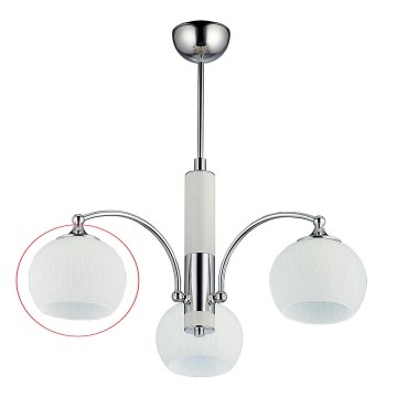 Jupiter - Universeel vervangingsglas LARGO E27 diameter 15 cm wit