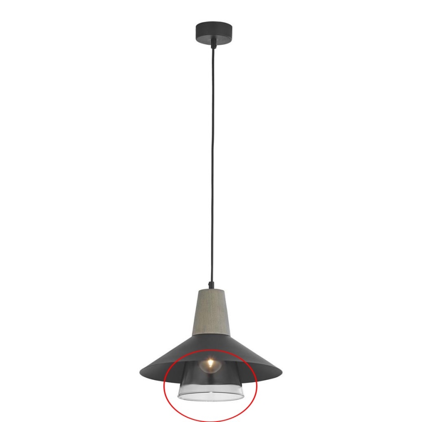 Jupiter - Verre de rechange pour suspension BONDY E27 d. 22 cm transparent