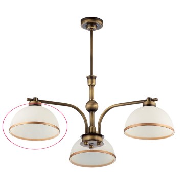 Jupiter - Verre de rechange pour suspension MONTANA E27 blanc/bronze