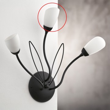 Jupiter - Verre de rechange universel GLORIOSA G9 Ø 6,5 cm blanc