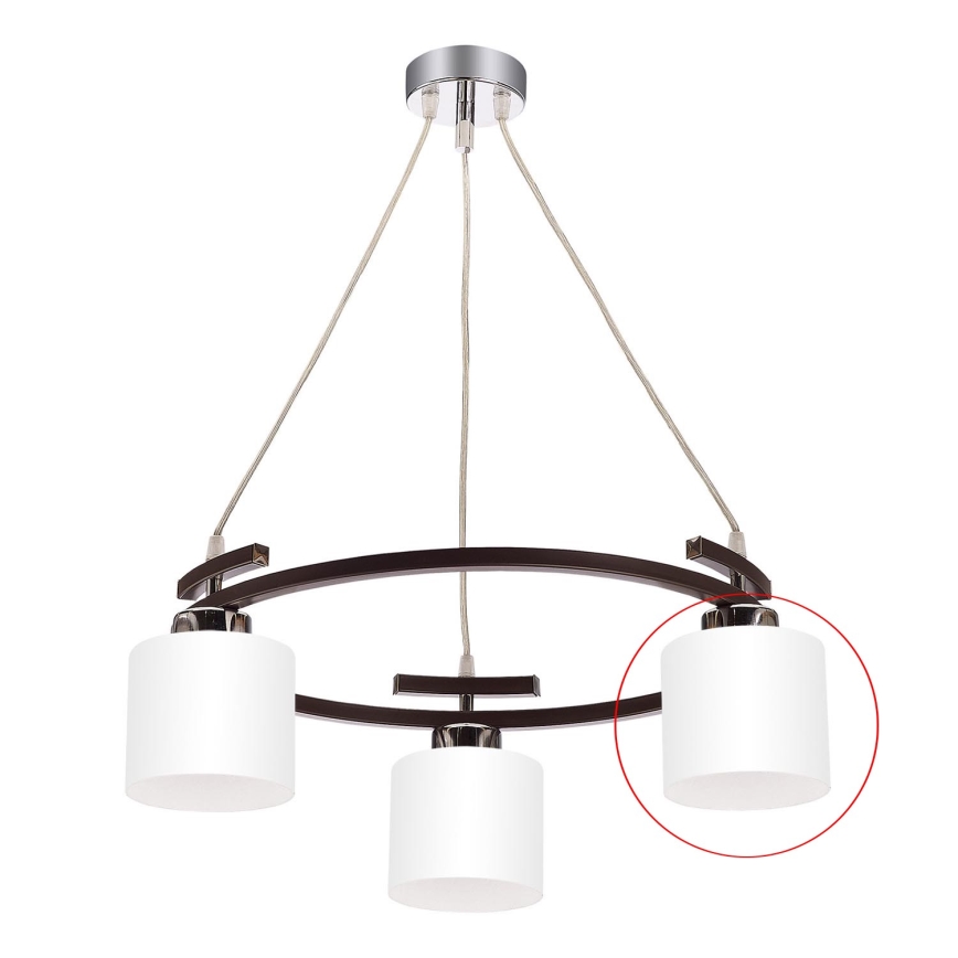 Jupiter - Vervangend glas voor BASCO E27 kroonluchter, Ø 13 cm, wit