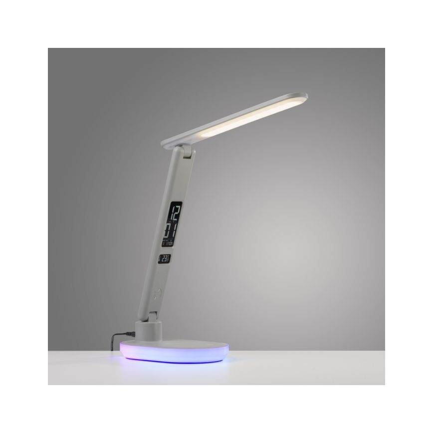 JUST LIGHT. 11018-16 - LED RGBW Dimbare Touch Tafellamp met Draadloze Oplading TINA LED/4W/230V wit