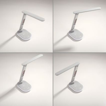 JUST LIGHT. 11018-16 - LED RGBW Dimbare Touch Tafellamp met Draadloze Oplading TINA LED/4W/230V wit