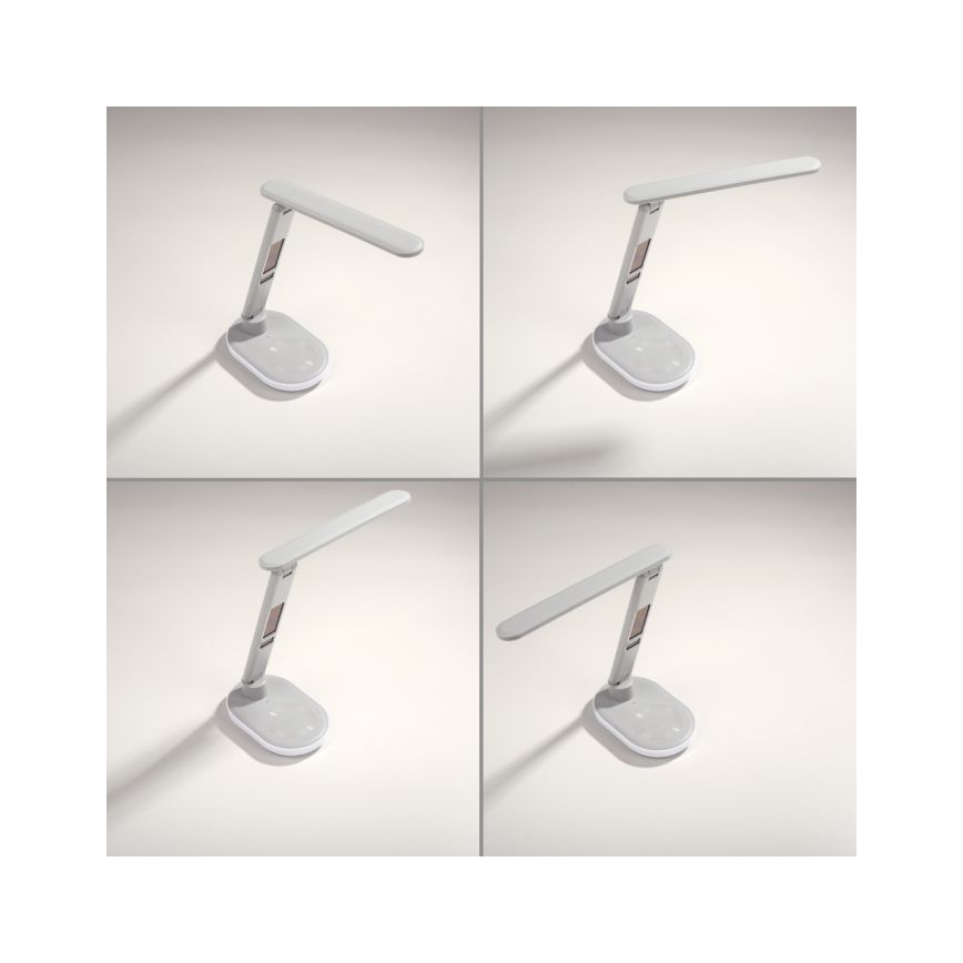 JUST LIGHT. 11018-16 - LED RGBW Dimbare Touch Tafellamp met Draadloze Oplading TINA LED/4W/230V wit