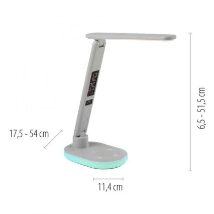 JUST LIGHT. 11018-16 - LED RGBW Dimbare Touch Tafellamp met Draadloze Oplading TINA LED/4W/230V wit
