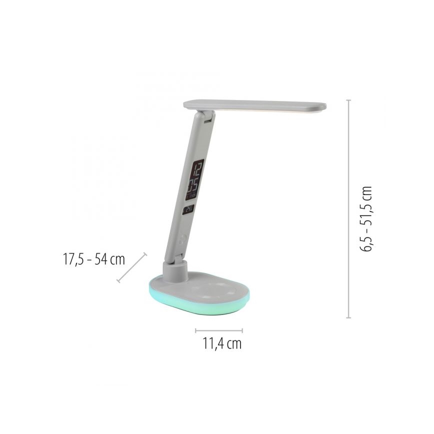 JUST LIGHT. 11018-16 - LED RGBW Dimbare Touch Tafellamp met Draadloze Oplading TINA LED/4W/230V wit