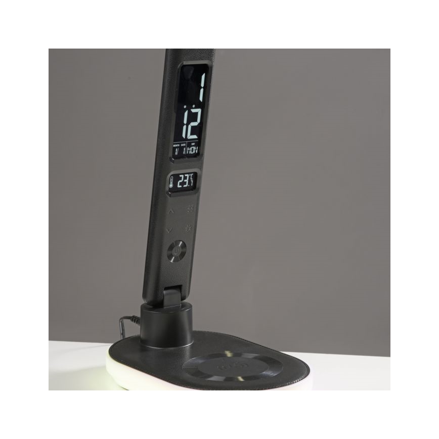 JUST LIGHT. 11018-18 - Lampe de table tactile dimmable à LED RGBW avec chargement sans fil TINA LED/4W/230V noir