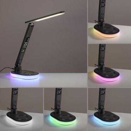 JUST LIGHT. 11018-18 - LED RGBW LED Dimbare touch tafellamp met draadloos opladen TINA LED/4W/230V