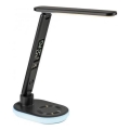 JUST LIGHT. 11018-18 - LED RGBW Dimbare Touch Tafellamp met Draadloos Opladen TINA LED/4W/230V Zwart