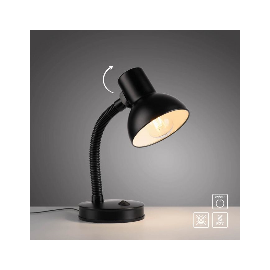JUST LIGHT. 11080-18 - Lampe de bureau flexible FLEXI 1xE27/25W/230V noir