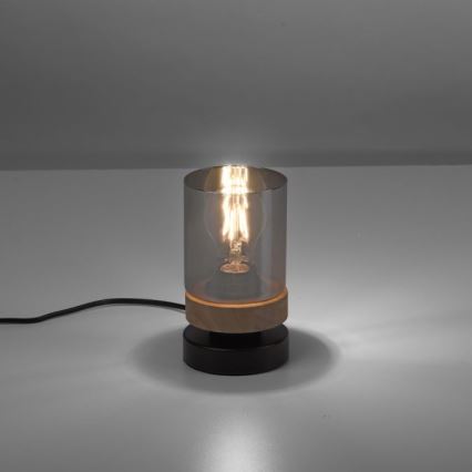 JUST LIGHT. 11310-18 - Tafellamp PASQUAL 1xE27/40W/230V zwart/rubberen boom