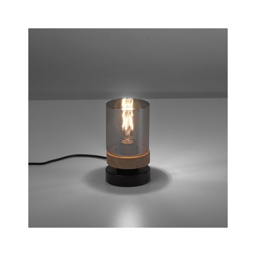 JUST LIGHT. 11310-18 - Tafellamp PASQUAL 1xE27/40W/230V zwart/rubberen boom