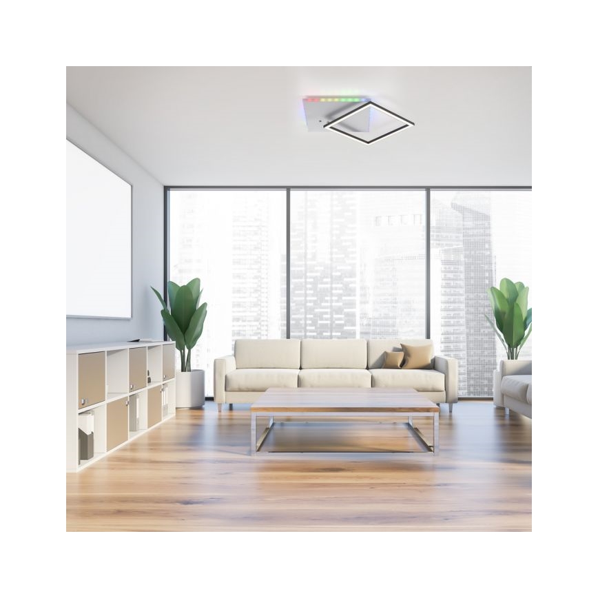 JUST LIGHT. 11327-95 - Plafonnier RGBW à intensité variable RENDA LED/31W/230V 2700-5000K + télécommande