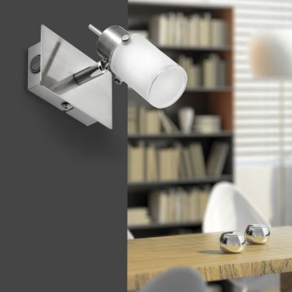 JUST LIGHT. 11931-55 - Spot mural LED MAX 1xGU10/4W/230V chrome mat