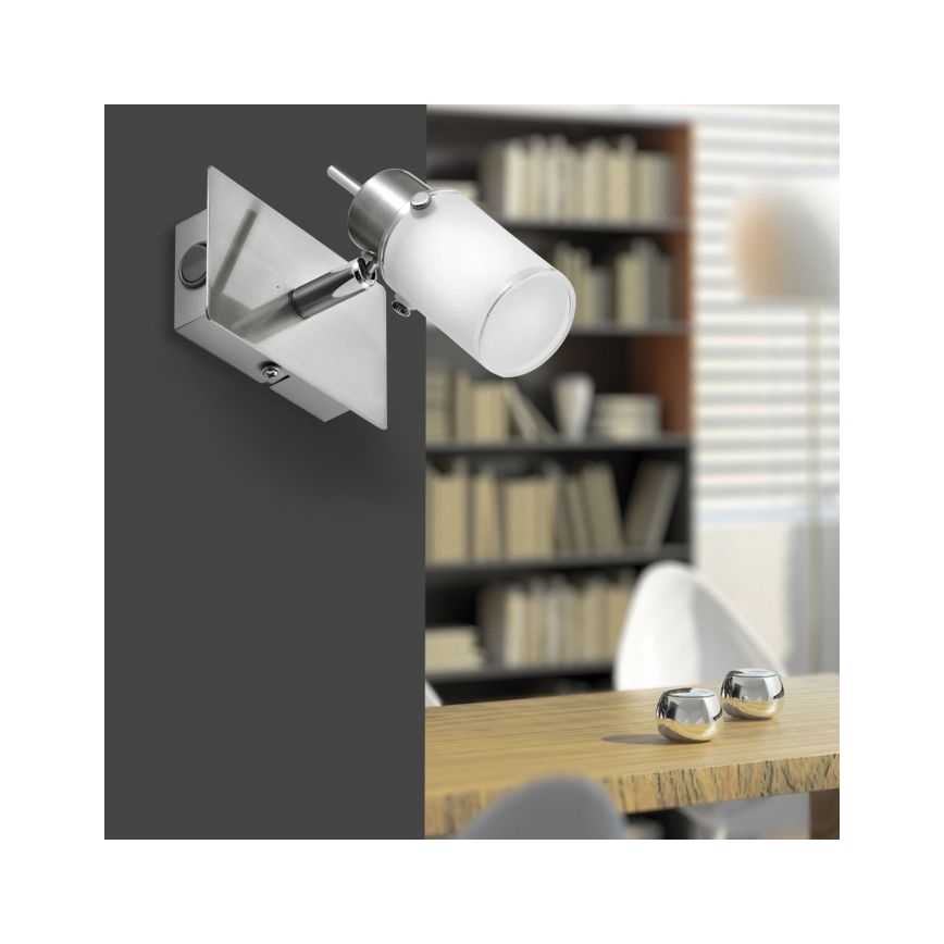 JUST LIGHT. 11931-55 - Spot mural LED MAX 1xGU10/4W/230V chrome mat