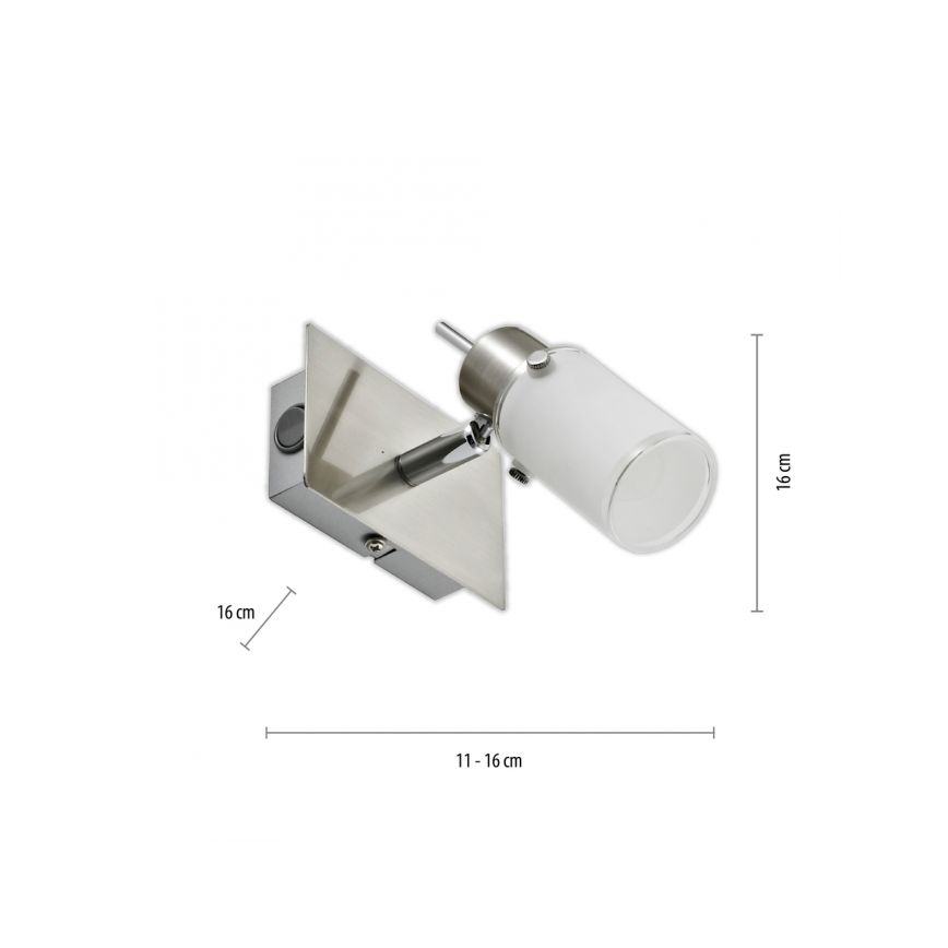 JUST LIGHT. 11931-55 - Spot mural LED MAX 1xGU10/4W/230V chrome mat
