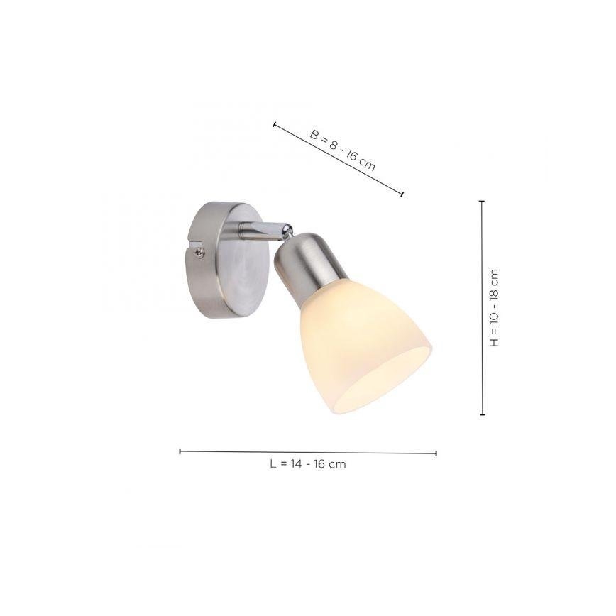 JUST LIGHT. 11951-55 - Wandspot KARO 1xE14/40W/230V mat chroom