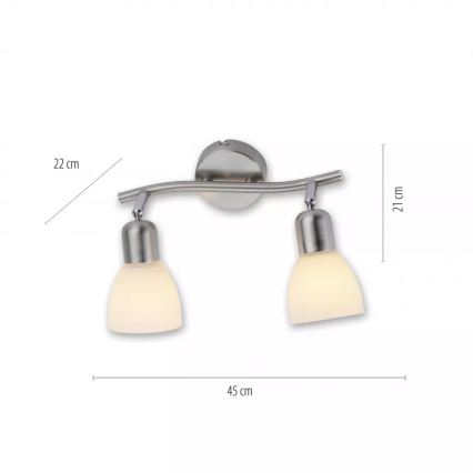 JUST LIGHT. 11952-55 - Spot KARO 2xE14/40W/230V chrome mat