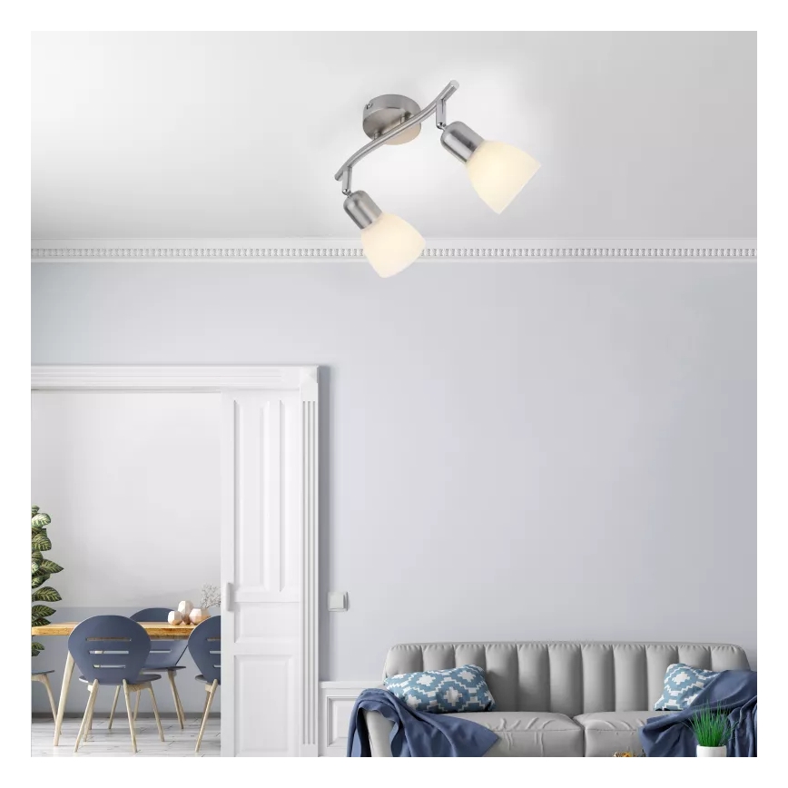 JUST LIGHT. 11952-55 - Spotlamp KARO 2xE14/40W/230V mat chroom