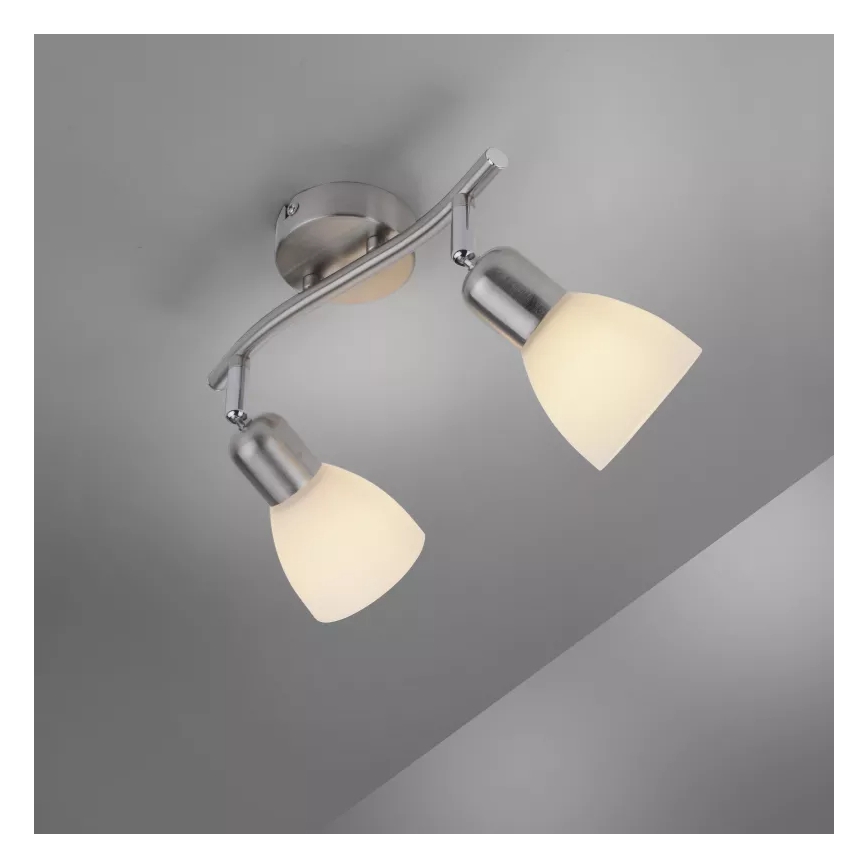 JUST LIGHT. 11952-55 - Spotlamp KARO 2xE14/40W/230V mat chroom