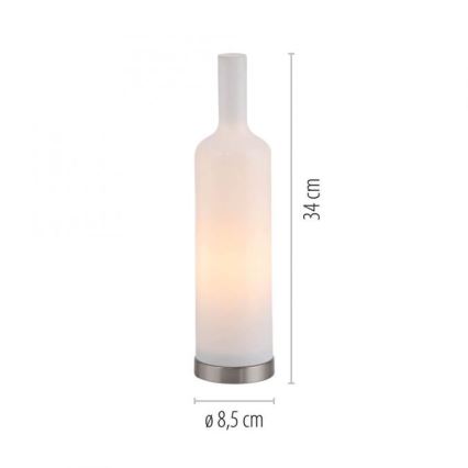 JUST LIGHT. 14006-16 - Lampe de table BOTTLE 1xE14/25W/230V blanche