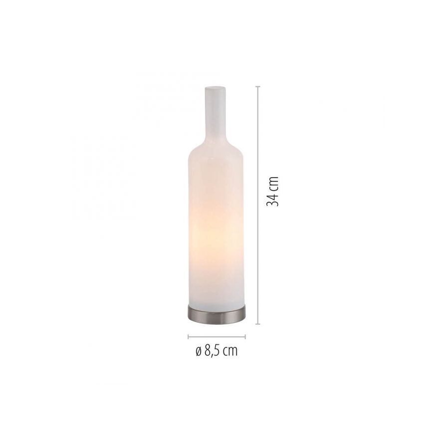 JUST LIGHT. 14006-16 - Tafellamp BOTTLE 1xE14/25W/230V wit