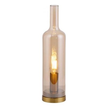 JUST LIGHT. 14006-27 - Tafellamp BOTTLE 1xE14/25W/230V beige/rookkleurig